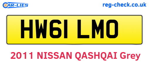 HW61LMO are the vehicle registration plates.
