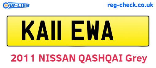 KA11EWA are the vehicle registration plates.