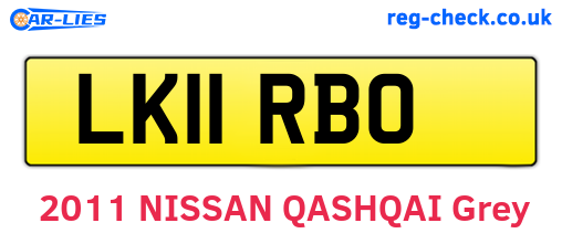 LK11RBO are the vehicle registration plates.