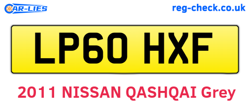 LP60HXF are the vehicle registration plates.