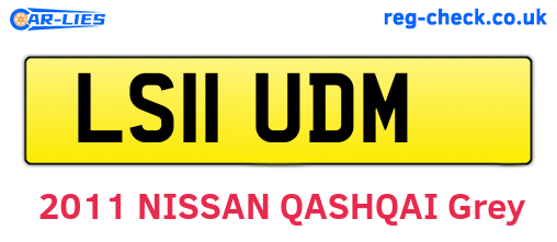 LS11UDM are the vehicle registration plates.