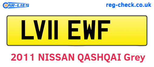 LV11EWF are the vehicle registration plates.