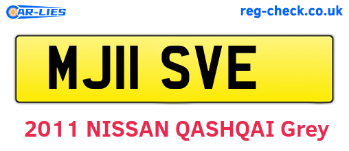 MJ11SVE are the vehicle registration plates.