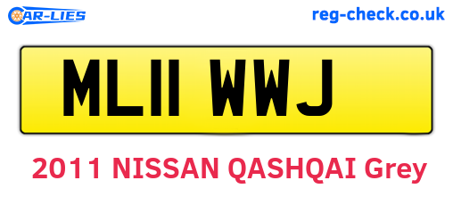 ML11WWJ are the vehicle registration plates.