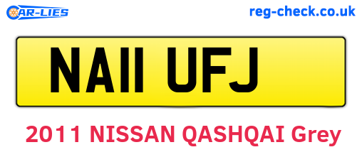 NA11UFJ are the vehicle registration plates.