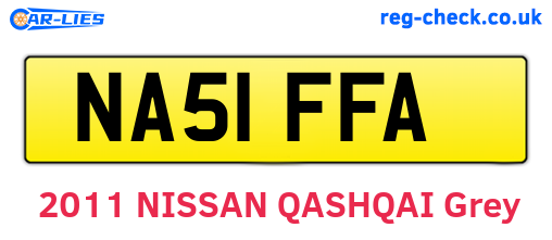 NA51FFA are the vehicle registration plates.