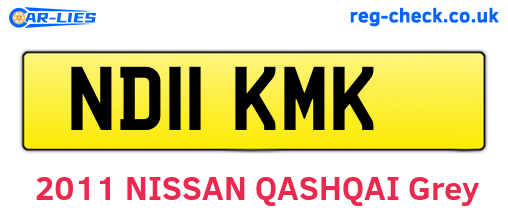 ND11KMK are the vehicle registration plates.