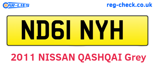 ND61NYH are the vehicle registration plates.