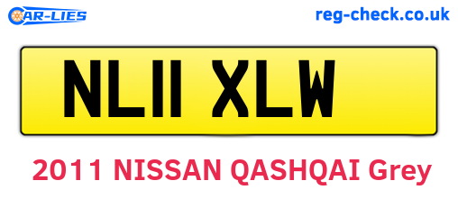 NL11XLW are the vehicle registration plates.