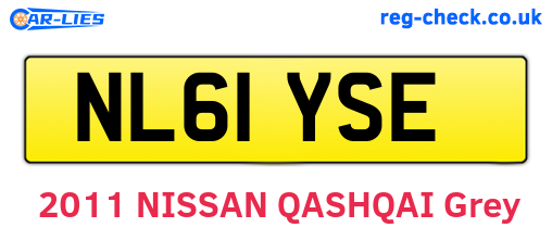 NL61YSE are the vehicle registration plates.