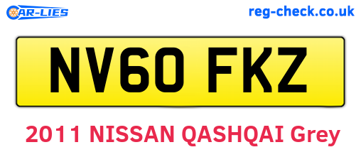 NV60FKZ are the vehicle registration plates.
