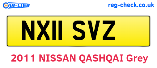 NX11SVZ are the vehicle registration plates.