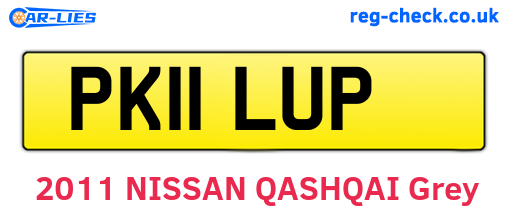 PK11LUP are the vehicle registration plates.