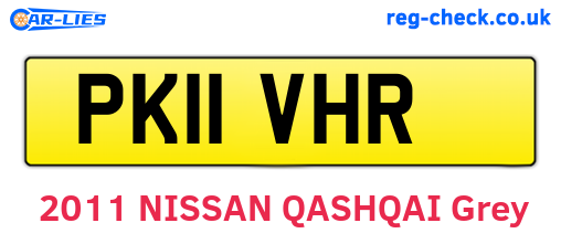 PK11VHR are the vehicle registration plates.
