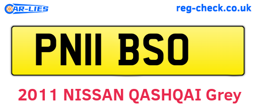 PN11BSO are the vehicle registration plates.
