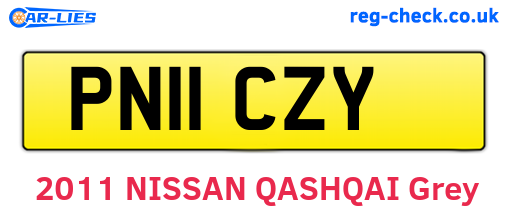 PN11CZY are the vehicle registration plates.