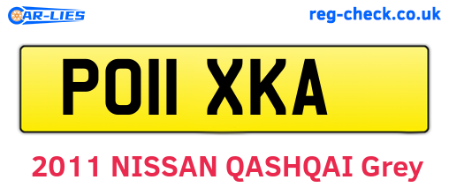 PO11XKA are the vehicle registration plates.