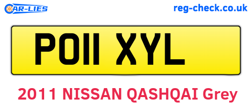 PO11XYL are the vehicle registration plates.