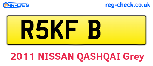 R5KFB are the vehicle registration plates.
