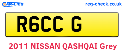 R6CCG are the vehicle registration plates.