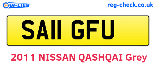 SA11GFU are the vehicle registration plates.