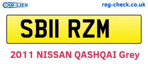 SB11RZM are the vehicle registration plates.