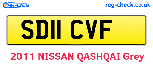 SD11CVF are the vehicle registration plates.