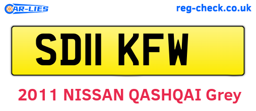 SD11KFW are the vehicle registration plates.