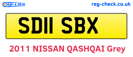 SD11SBX are the vehicle registration plates.