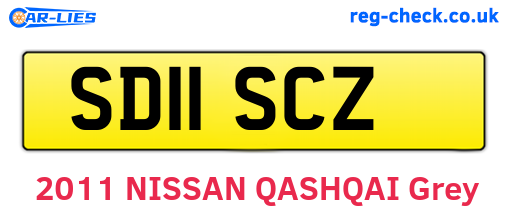 SD11SCZ are the vehicle registration plates.