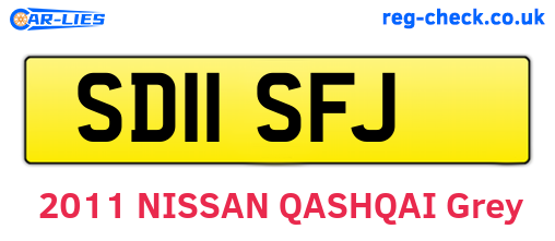 SD11SFJ are the vehicle registration plates.