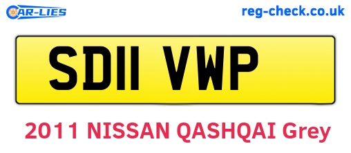 SD11VWP are the vehicle registration plates.