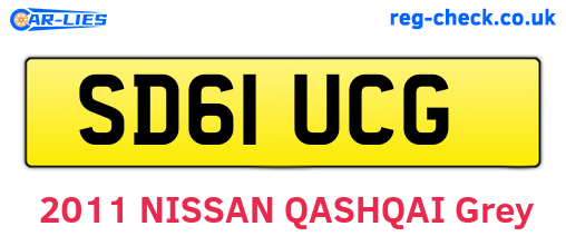 SD61UCG are the vehicle registration plates.