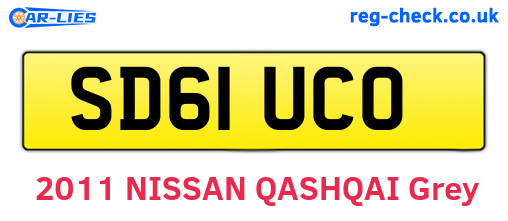SD61UCO are the vehicle registration plates.