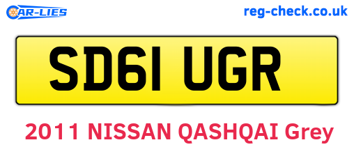 SD61UGR are the vehicle registration plates.