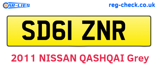 SD61ZNR are the vehicle registration plates.