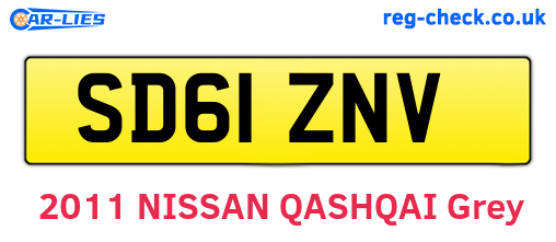 SD61ZNV are the vehicle registration plates.