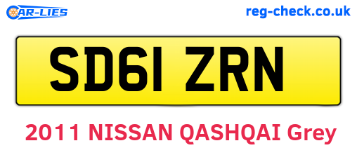 SD61ZRN are the vehicle registration plates.
