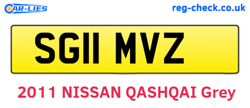 SG11MVZ are the vehicle registration plates.