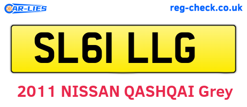 SL61LLG are the vehicle registration plates.