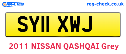SY11XWJ are the vehicle registration plates.