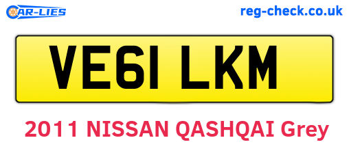 VE61LKM are the vehicle registration plates.
