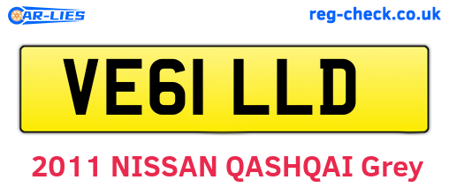 VE61LLD are the vehicle registration plates.
