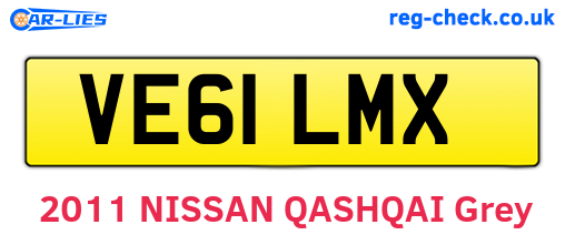 VE61LMX are the vehicle registration plates.