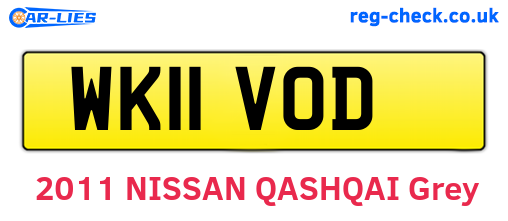 WK11VOD are the vehicle registration plates.
