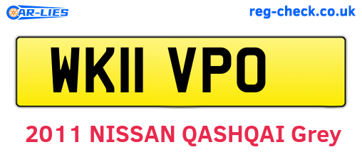 WK11VPO are the vehicle registration plates.