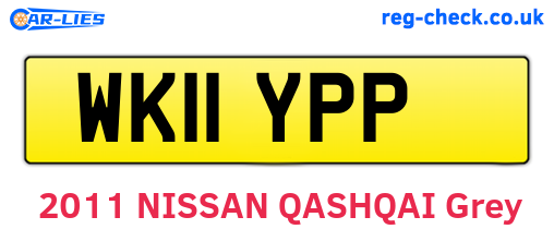 WK11YPP are the vehicle registration plates.