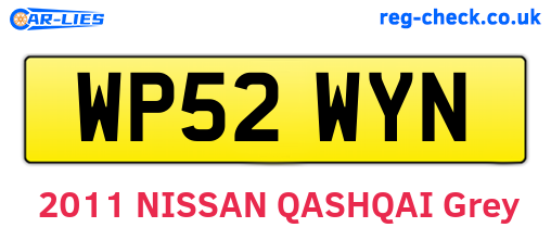 WP52WYN are the vehicle registration plates.