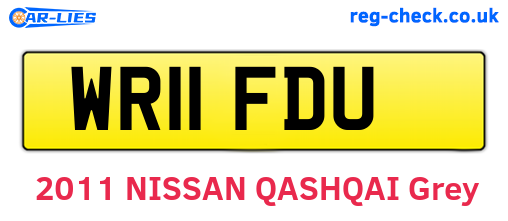 WR11FDU are the vehicle registration plates.
