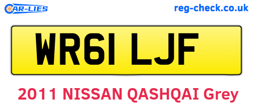 WR61LJF are the vehicle registration plates.
